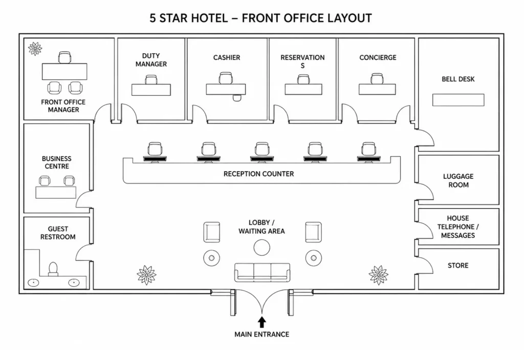 What is Front Office Desk Layout in Hotels? A Complete Guide